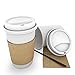 JUMBO Set of 110 - Paper Coffee Hot Cups, Travel Lids, Sleeves & Stirrers -12oz / 360ml - WHITE Paper Cups - to go Coffee Cups, Disposable Travel Mug & Cover Hot/Cold Coffee, Tea & Chocolate, Hot Coco