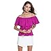 EOVVIO Women's Summer Ruffles Off Shoulder Chiffon Tops Blouse (XXL, Purple)