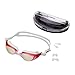 Aquazone Adjustable Swimming Goggles Premium UV 400 Protection-Anti Fog Swim Goggles-Free Case-Great Adult, Men’s, Women’s, Youth, Kid’s or Child Swim Goggles (Red)