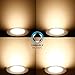 JULLISON LED 6 Inch Recessed Low Profile Slim Panel Light with Junction Box, IC Rated Air Tight, 12W, 800 Lumens, 3000K Warm White, CRI80+, Dimmable, Damp Location, ETL (4 Packs)