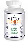 Spring of Life Turmeric Curcumin with Bioperine 1500mg - with 95% Curcuminoids - Extra Strength Formula for Maximum Absorption, Joint Comfort & Mobility - Gluten Free - 60 Veggie Caps