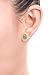 Sterling Silver Natural Green Jade Round Stud Earrings (10mm)