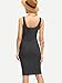 MakeMeChic Women's Ribbed Tank Dress Sleeveless Scoop Neck Bodycon Party Midi Dress Grey M