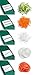 Green Apron Mandoline Slicer | 5 Interchangeable Blades Include Vegetable Grater, Julienne Slicer Cutter and Peeler, Brush, Hand Protector and Storage Container | Veggie Slicer and Vegetable Cutter