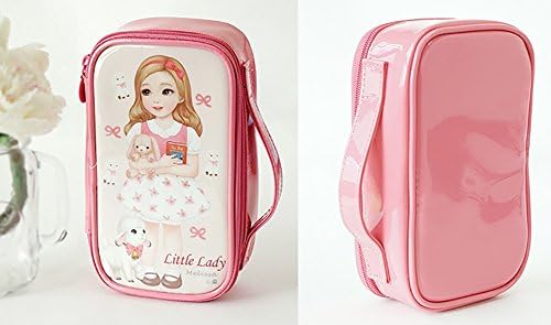 AURORA BAY Enamel Square Cosmetic Pouch Makeup Bag Case Waterproof Toiletry Bag (Melissa)