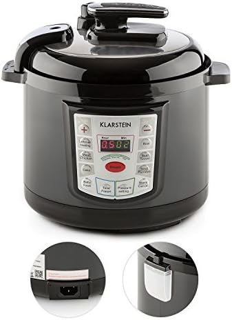 KLARSTEIN Fast Flavour Cocotte-Minute Autocuiseur Multifonctions (5L, 8 programmes et 2 Fonctions, 900 W, Maintien au Chaud Max. 24 h) - Noir - Cuisine A Vivre KLARSTEIN Fast Flavour Cocotte-Minute Autocuiseur Multifonctions (5L, 8 programmes et 2 Fonctions, 900 W, Maintien au Chaud Max. 24 h) - Noir