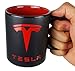 TESLA Coffee Mug - Matte Black with Red Logo & Interior (11 oz) Best Tesla Gifts For Men, Women, Boyfriend, Boss, Dad, Mom, Husband, Wife Birthday, Xmas Christmas Gift | Model S, X, 3 Accessories