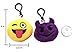 Emoji Keychain Party Favors For Kids, 16 Pack 2” Mini Emoji Plush Pillows For Party Decorations, Kids Party Supplies Goody Bags Fillers