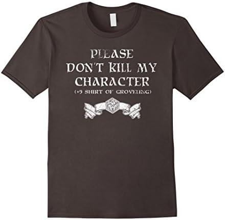 Mens +5 Shirt of Groveling - Distressed Tabletop RPG T-Shirt XL Asphalt