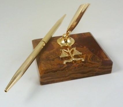 Scales of Justice Marble Pen Stand
