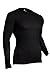 Indera Men's Traditional Waffle Thermal Underwear Long Sleeve Shirt, Black, Medium