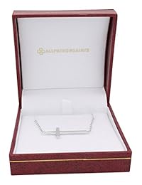 Sideways Collar con Cruz en Plata de ley sólida con set de regalo