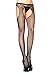 Leg Avenue Women's Plus Size Suspender Pantyhose, Black Fishnet, 1X