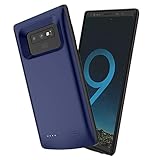 Basesailor Note 9 Battery Case, 5000mAh External Backup Charging Pack, Rechargeable Impact-Resistant Power Bank Charger Case Compatible with Samsung Galaxy Note 9 (Blue)