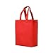 Simply Green Solutions - Plain Tote Bag, Thick Reusable Gift Bag with 16-Inch Handles, Use As Goodie Bags, Party Favor Bags, or Halloween Tote Bag, Red, Pack of 25