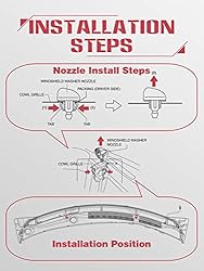 Windshield Washer Nozzles Kit, Replacement for