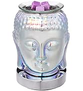 3D Buddha Statue Electric Wax Melter Warmer Oil Burner Aromatherapy Diffusers Touch Control Night...