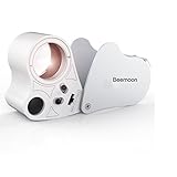 Beemoon 30 X 60X Illuminated Jewelry Magnifier Loupe for Gems Jewelry Rocks Stamps Coins Watches Antiques Models Photos