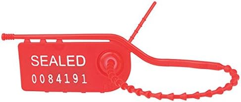 Pull Tight Seal, 8 In, HDPE, Red, PK100