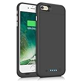 iPhone 6 Plus 6S Plus Battery Case 6800mAh Capacity Extended Battery Power Charger for iPhone 6 Plus 6S Plus 4 LED Indication Ultra Slim Portable Charging Cover - Black
