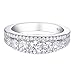 Newshe Jewellery Eternity Ring Wedding Band for Women 925 Sterling Silver 1.13ct Round White 5A Cz Size 4-13
