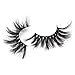Fluffy Mink Lashes Strip with Russsian Volume, D Curl False Eyelashes Natural Look Effect, 1 Pair Cruelty-Free 18 mm for Women Makeup