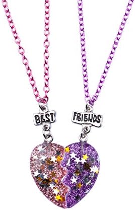 Skywisewin Half Heart Necklaces for Kids, This BFF Necklaces is Children's Pack of 2