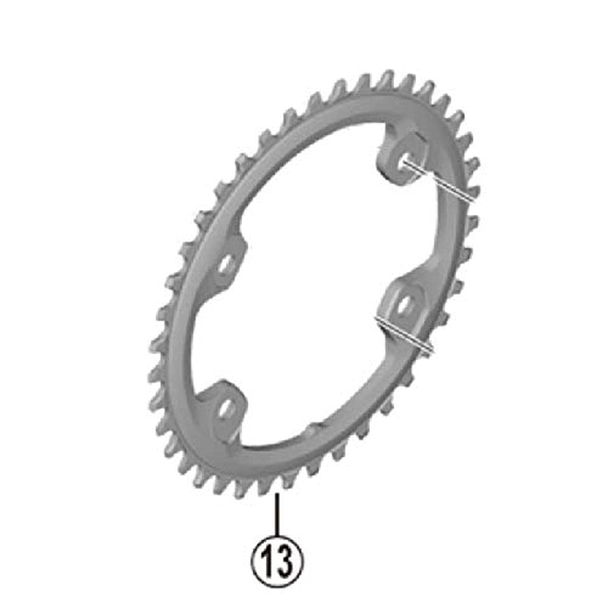 Shimano Spares FC-RX810 chainring 40T, Black