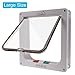 Cat Flap Lifepul 4 Ways Locking Cat Door (Large Size 9.8