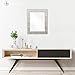 Rectangular Frame Wall Mirror Beveled, Perfect for Bedroom, Bathroom, Vanity, Living Room, Entryway, Hangs Horizontal & Vertical, 27x33, Brushed Nickel – Easy Mounting - by EcoHome