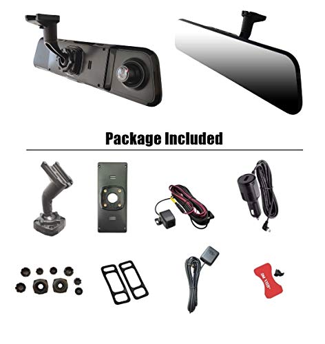 NikoMaku Mirror Dash Cam Front and Rear Backup Camera 12 Inch Screen for Cars GPS 2K Resolution Full Touch Screen Rear View Mirror Camera 170° Wide Angle Dual Lenses Waterproof AS-3 Pro Max
