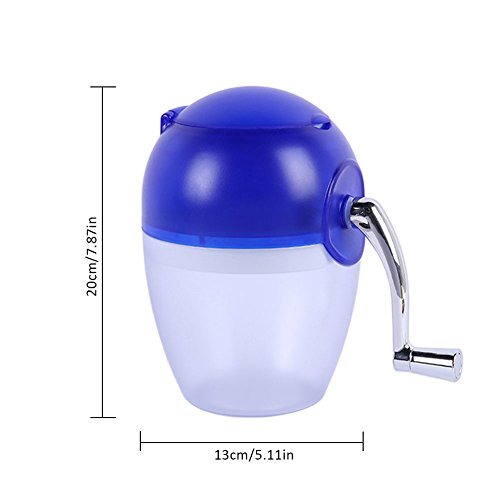 Yunhigh Manual Ice Crusher Hand Crank Ice Grinder Portable Handheld Ice Shaver Machine Maker Small Smoothie Blender Home Use for Snow Cones Frozen Drinks - Thumbnail 5