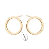 NOUMANDA Pretty Bijoux Tiny Round Stud Earrings Simple Geometric Circle Earrings for Women Girls (gold)