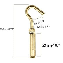 L-A Set of 3 Open Cup Hook Colored Galvanized Steel