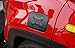 FMtoppeak Aluminum Fuel Filler Door Cover Gas Tank Cap for Jeep Renegade 2014 UP Black