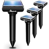 Apello Mole Repellent 4 Pack Gopher Repellent Ultrasonic Mole Repeller Solar Powered Chipmunk Repellant Ultrasonic Outdoor No Mole Killer Trap No Vole Poison Harm to Your Yard