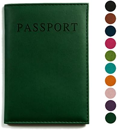 Passport Cover, Case, Holder for Travel, Animal Friendly Leather, 10 Colors - Teal