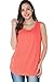 Smallshow Women's Maternity Nursing Tank Top Sleeveless Comfy Breastfeeding Clothes (M) Coral