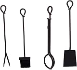 CHARLES BENTLEY Fireside Companion Tool Set Maple Iron Black Tongs Poker Shovel view 6
