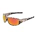 JIANGTUN Polarized Sunglasses Men Camouflage Wrap Around Sport Frame Lightweight with camo Hard case Mirrored Lens Available