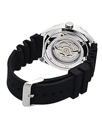 Seiko 5 Sports SRPC59 - Reloj de buceo automático para hombre, banda de goma, bisel naranja, 328.1 ft