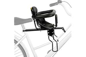 FORTOP Baby Bike Seat, Front Mount Kids Bike seat for Toddler with Safety Belt and Handrail, Compatilble with Adult Bike