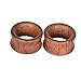 Longbeauty 1Pair/2Pair Vintage Brown Natural Wood Double Flared Ear Tunnels Expander Plugs Stretcher