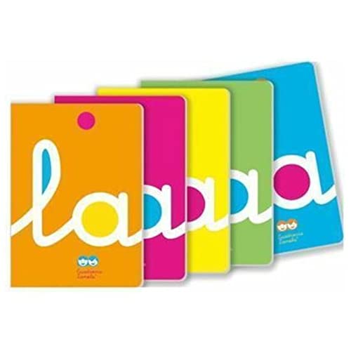 Multimarca 188018 Stapled Notebook A4, 50 Sheets, 90 Gr, Assorted Color Fluorine, Plastic, 4 Mm