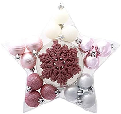 Alluoli 24ピースクリスマスボールとスノーフレークペンダントキット飛散防止クリスマスツリーつまらない飾り休日クリスマスパーティーの装飾 B07ykps6n1 675円