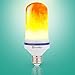 Mei-Max MOOD SETTING FLAME EFFECT LED BULB – Entry, Patio, Porch Light, Indoor Outdoor Realistic Flame LED Decorative Lights - Unbreakable Dancing Fire Light Bulb with Lamp Base