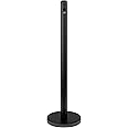 40" Black Free Standing Smoker Pole and Base. For use Outside of Office, Restaurants, Bars, and Convenience Stores. Smokeless Outdoor Ashtray Cigarettes Ash Butt Disposal. Ashtrays for cigarettes