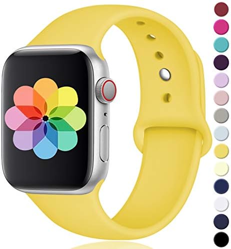 DGege Compatible with Apple Watch Band 42mm 44mm 40mm 38mm, for Women Men, Silicone Replacement Band Compatible with iWatch Series 3, Series 4, Series 2, Series 1, S/M, M/L