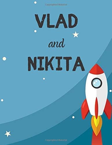 VLAD and NIKITA: Notebook/notepad/diary/journal perfect gift for young kids who are fans of Vlad and Nikita. | 80 black lined pages | A4 | 8.5x11 inches