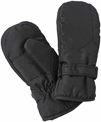 Mambo Boys Thinsulate Lined Basic Winter Ski Mittens - Black - Size 4-7